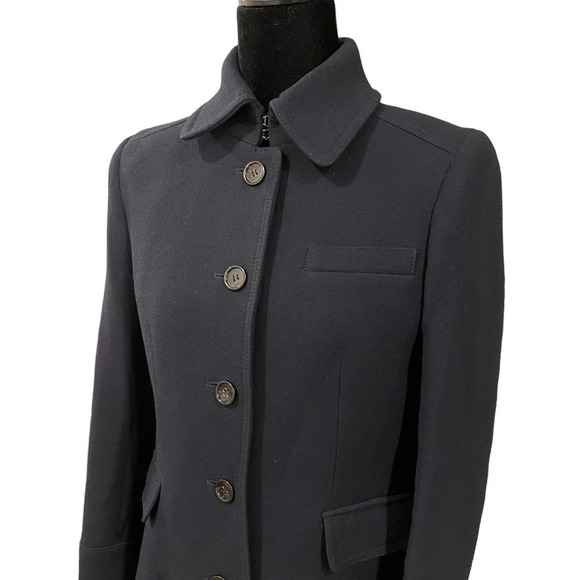 J Crew Metro Double Cloth Thinsulate Coat Navy 6 - Picture 4 of 11